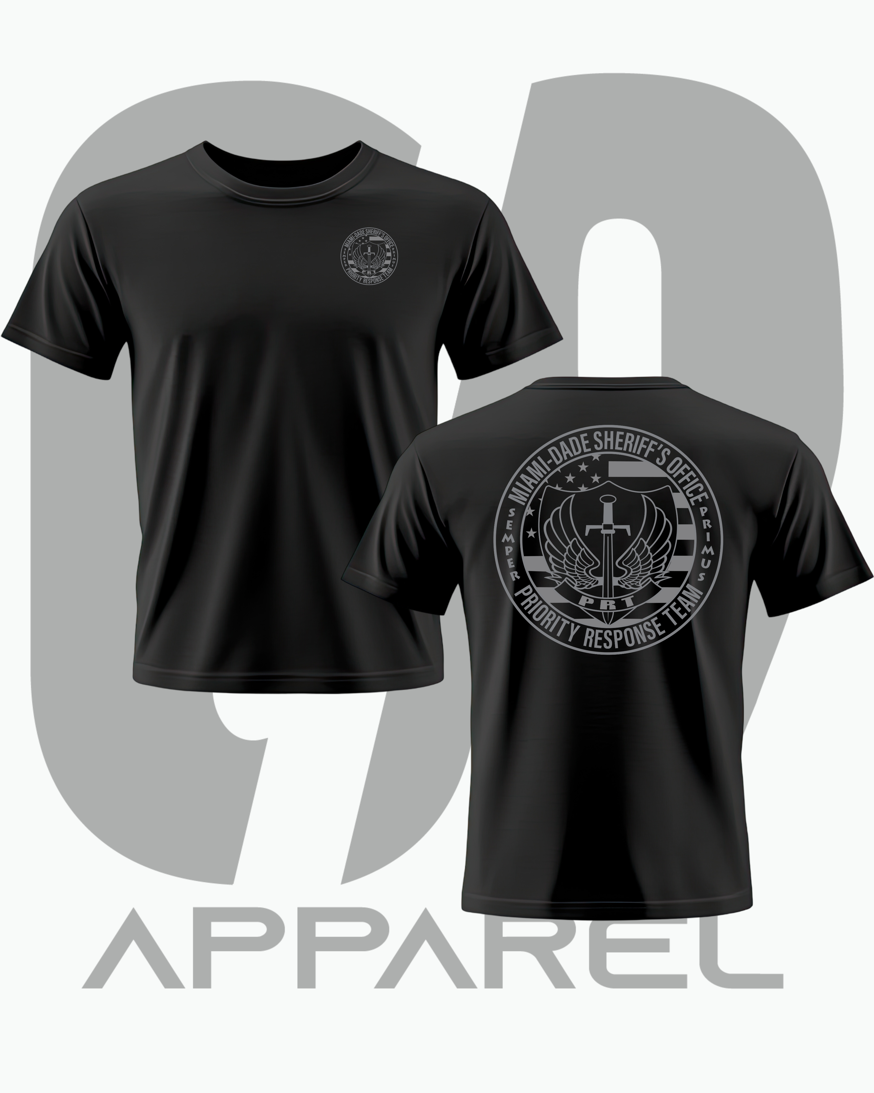 MIAMI-DADE SHERIFF PRT DRI FIT BLACK SHORT SLEEVE