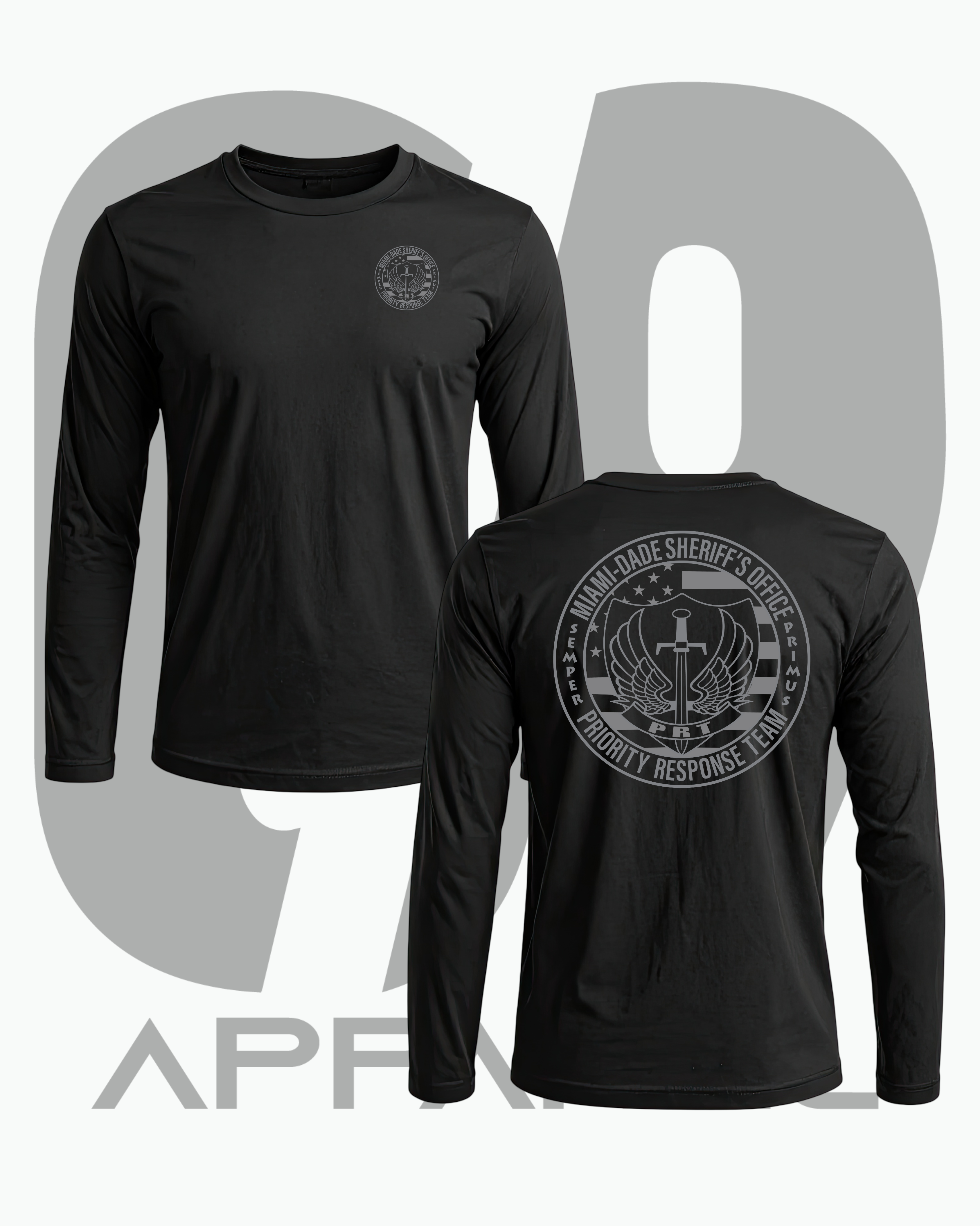 MIAMI-DADE SHERIFF PRT DRI FIT BLACK LONG SLEEVE