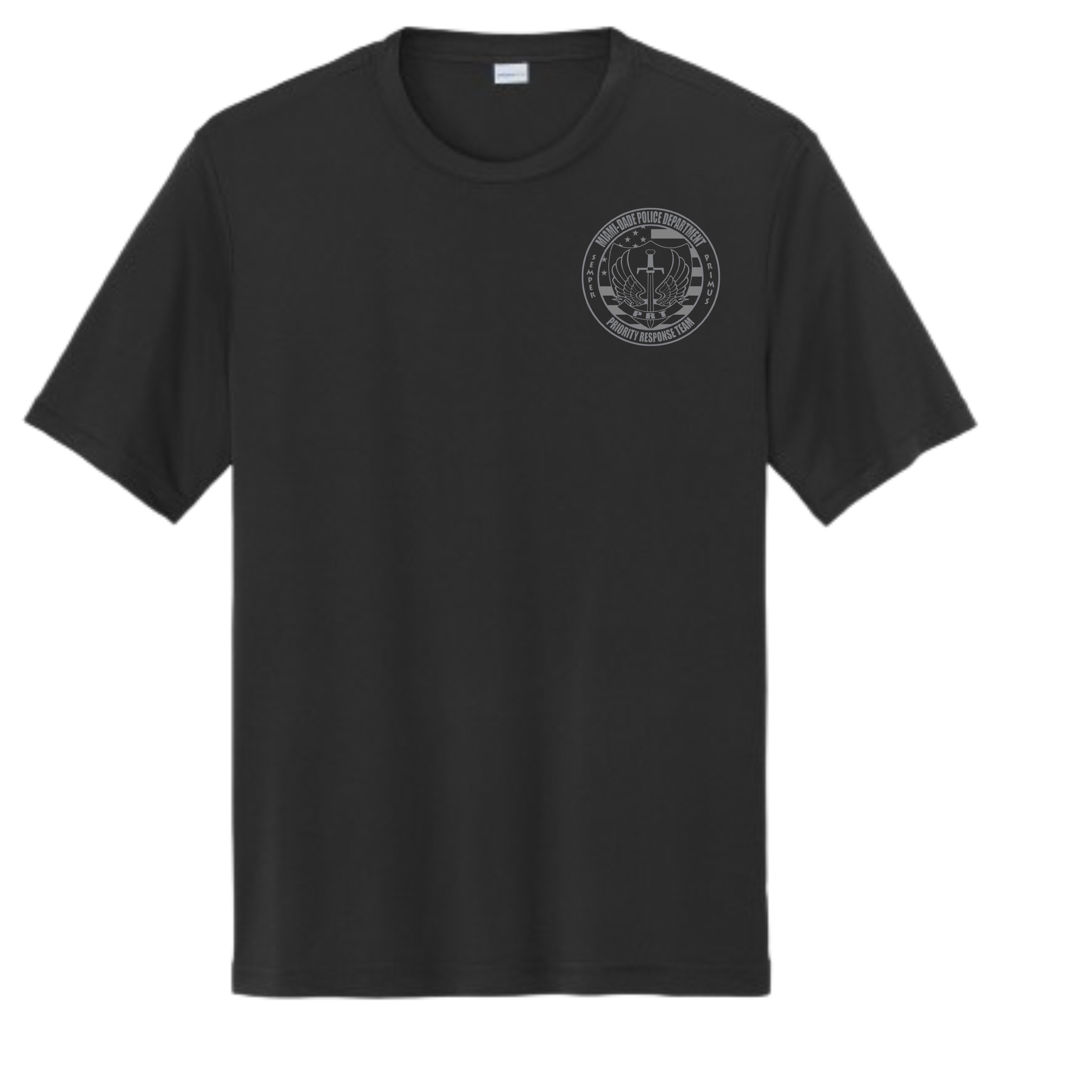 MIAMI-DADE POLICE PRT DRI FIT BLACK TEE