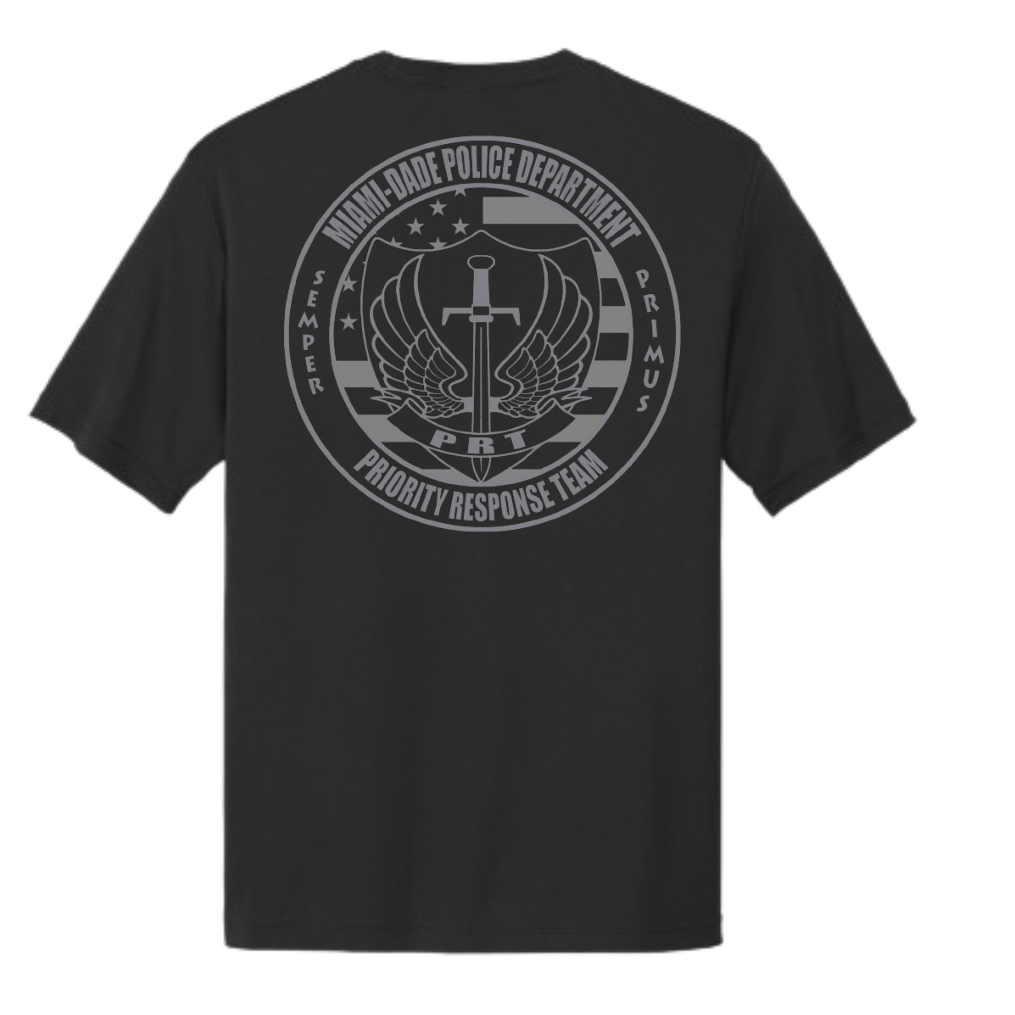 MIAMI-DADE POLICE PRT DRI FIT BLACK TEE