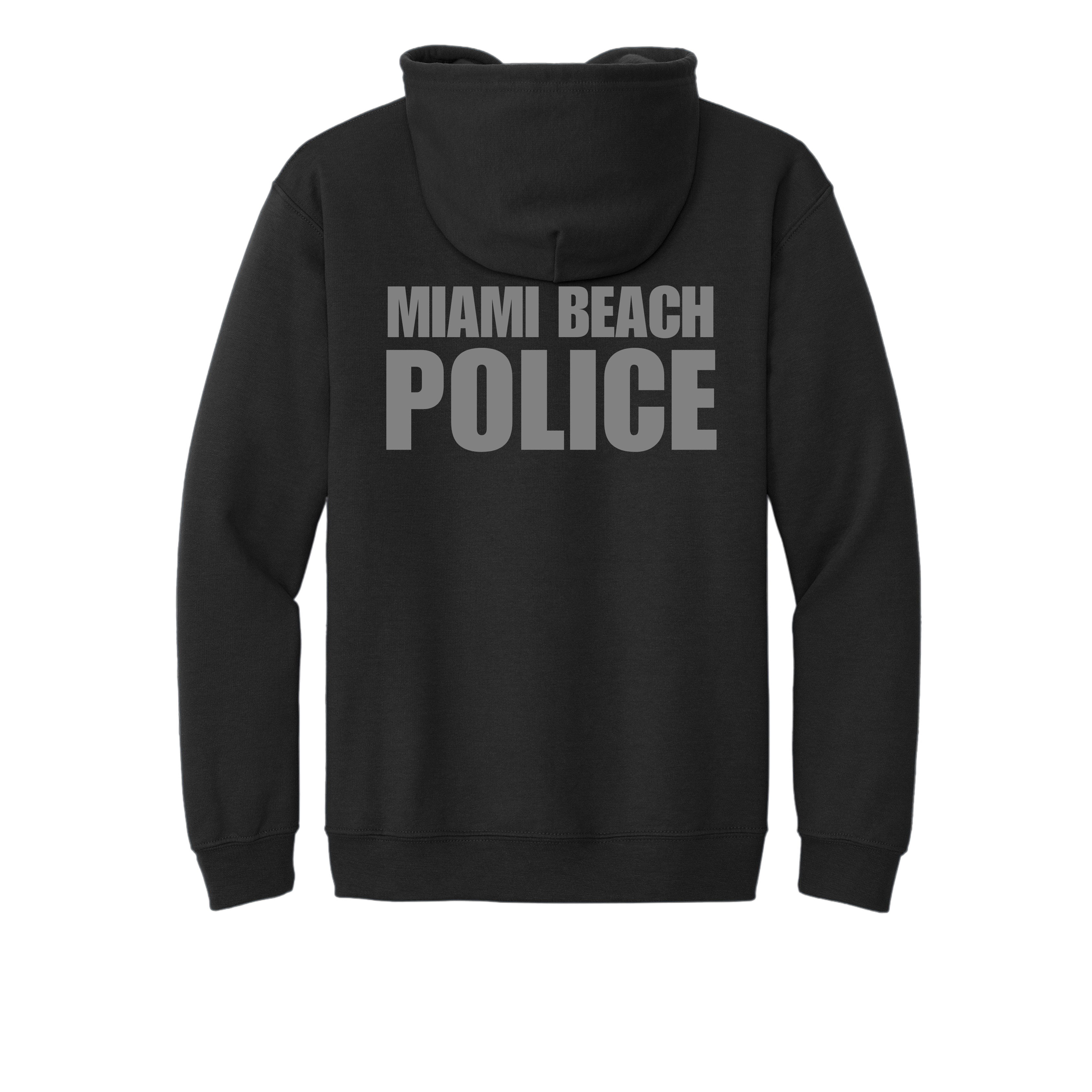 MIAMI BEACH POLICE BLACK + SILVER ZIP UP