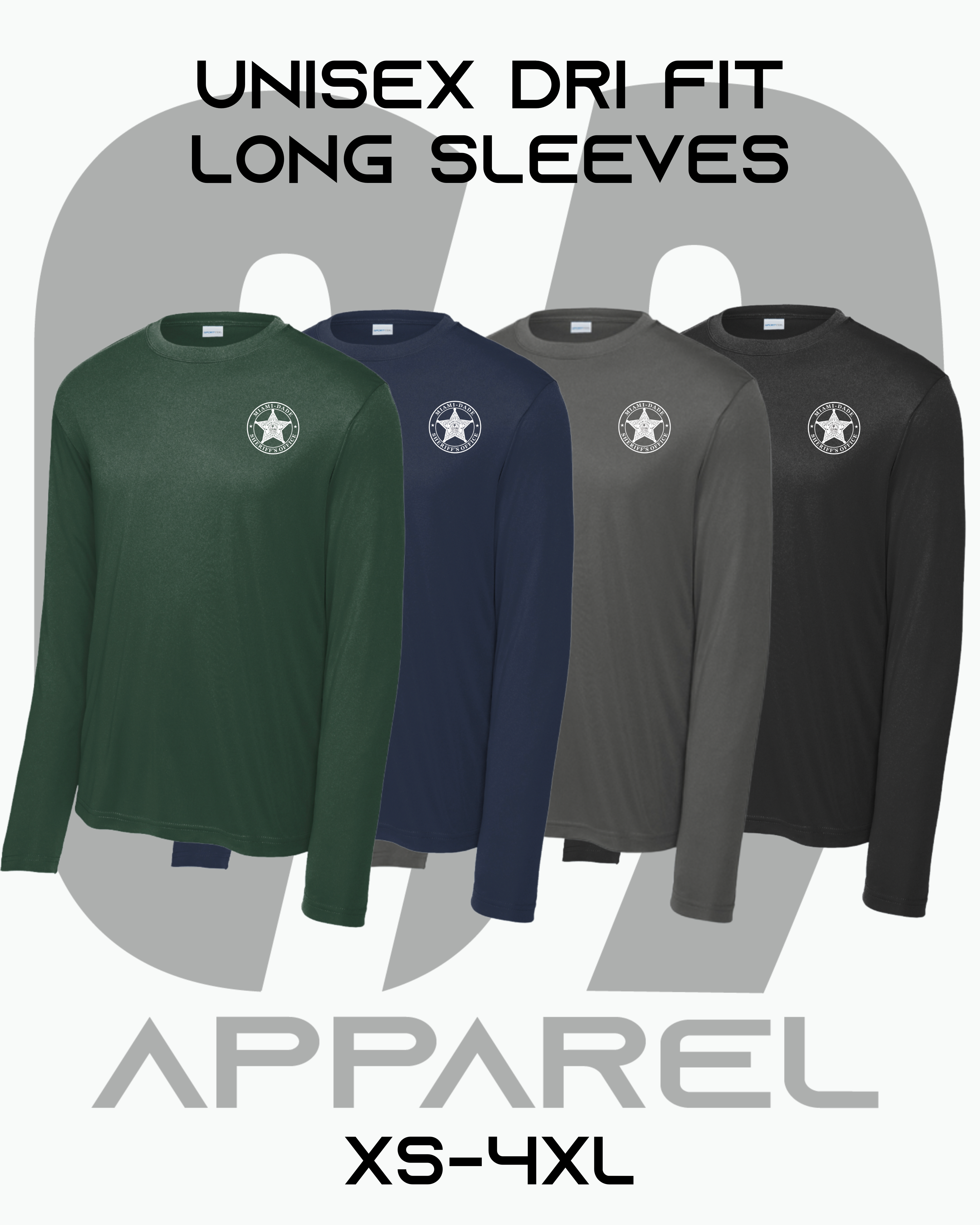 MIAMI-DADE SHERIFF’S OFFICE: UNISEX CIVILIAN LONG SLEEVE DRI FIT