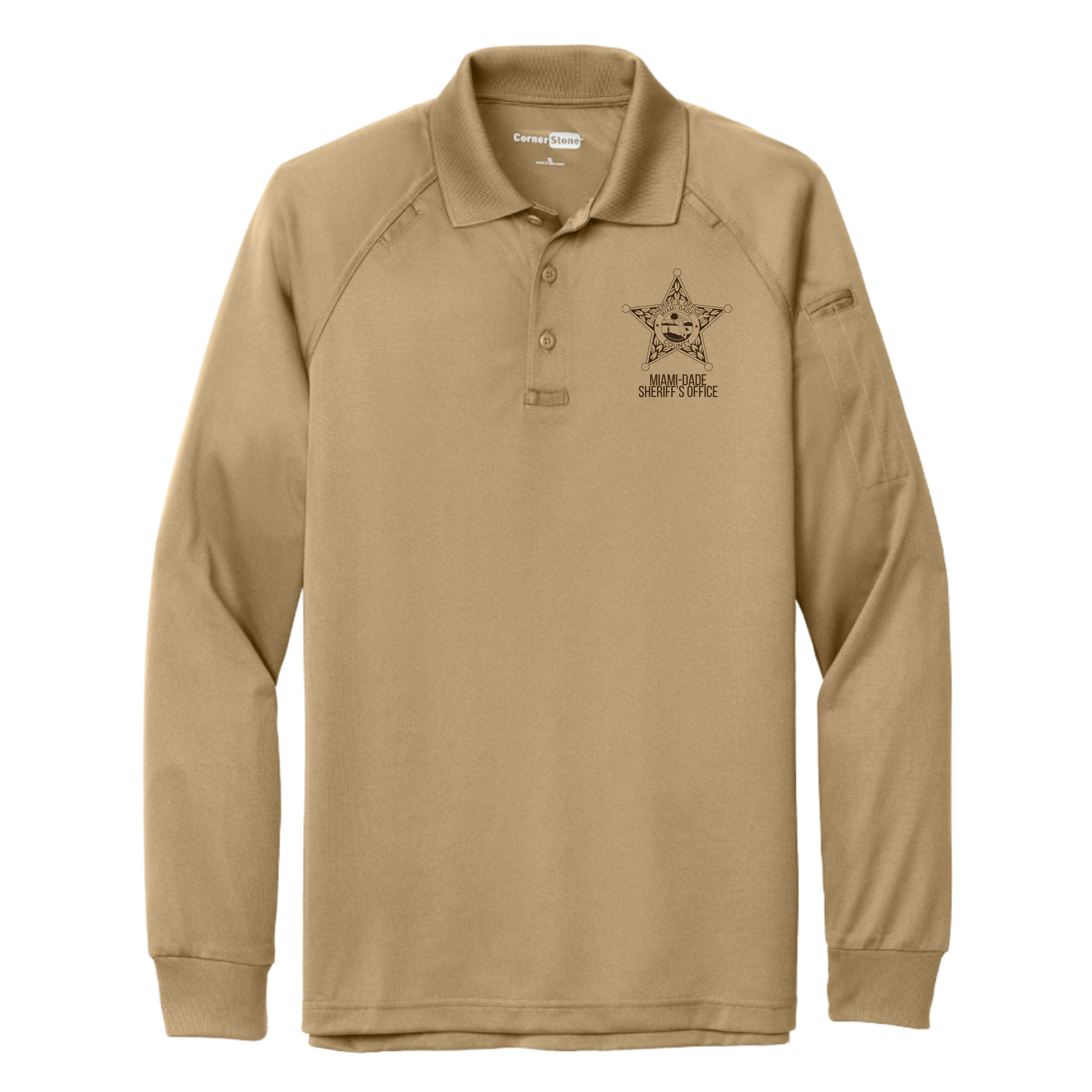 MIAMI-DADE SHERIFF DRI FIT LONG SLEEVE POLO: MEN
