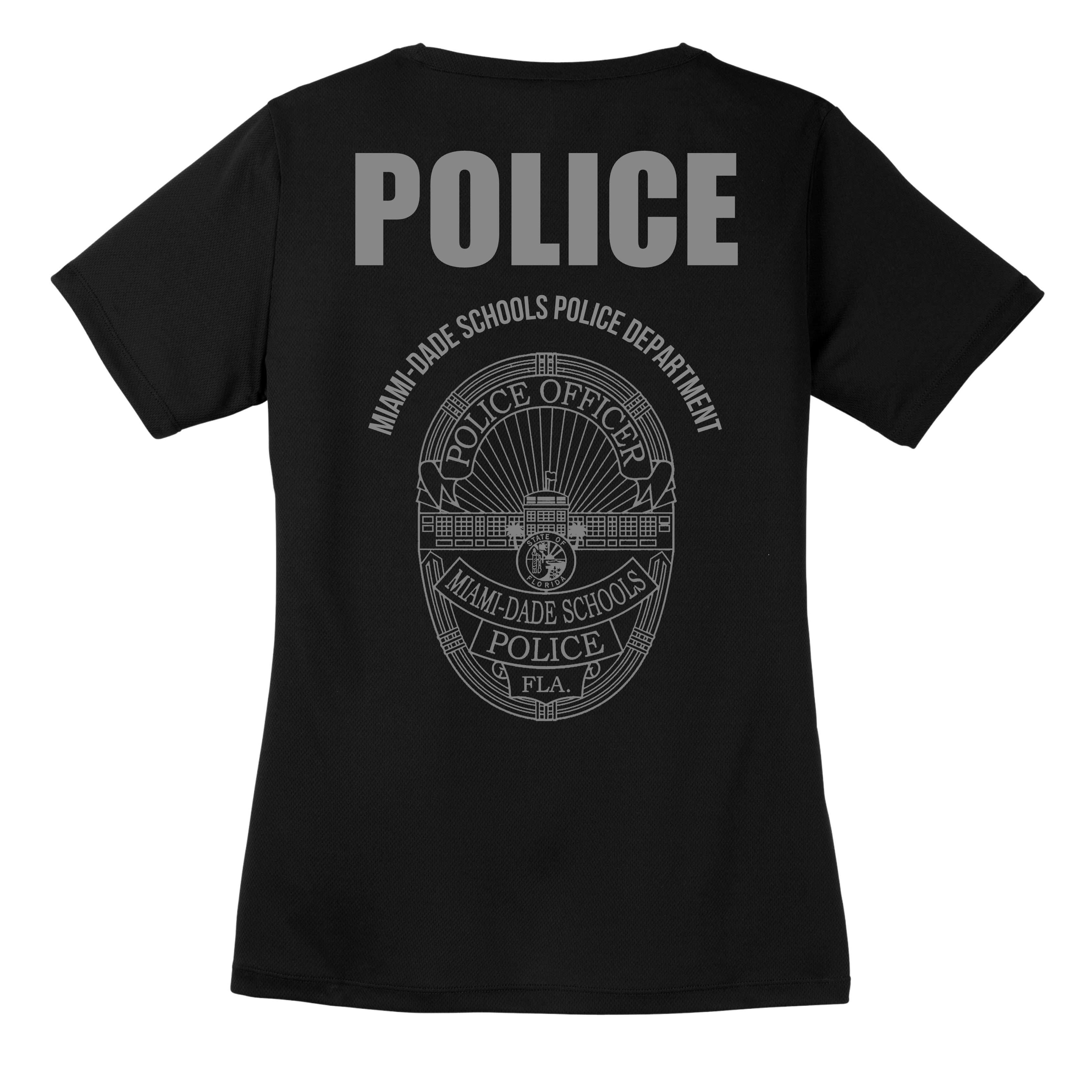 MIAMI-DADE SCHOOLS POLICE DEPARTMENT: WOMEN DRI FIT CREW NECK SHORT SLEEVE (ROUND NECK)