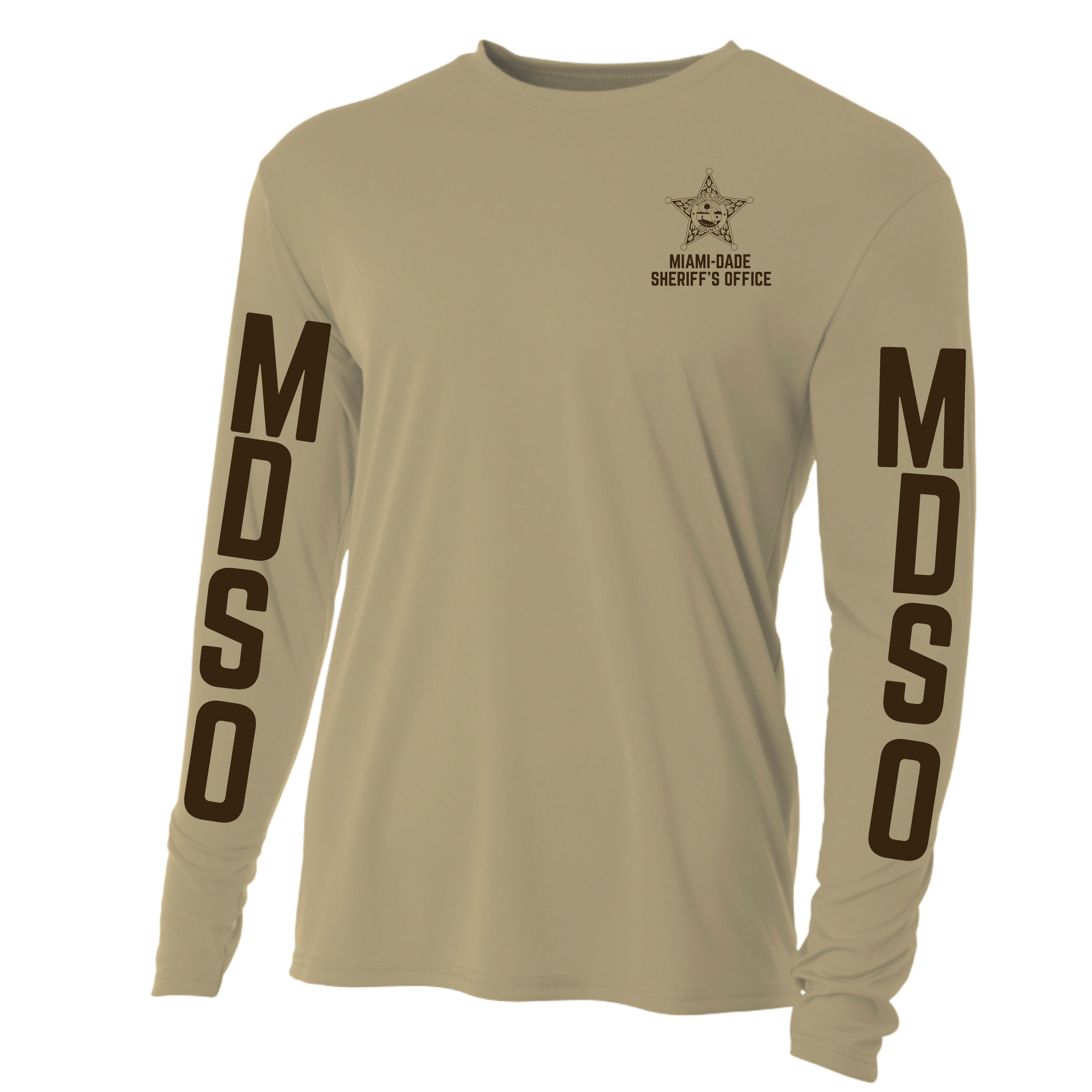 MIAMI-DADE SHERIFF'S OFFICE DRI FIT TAN LONG SLEEVE