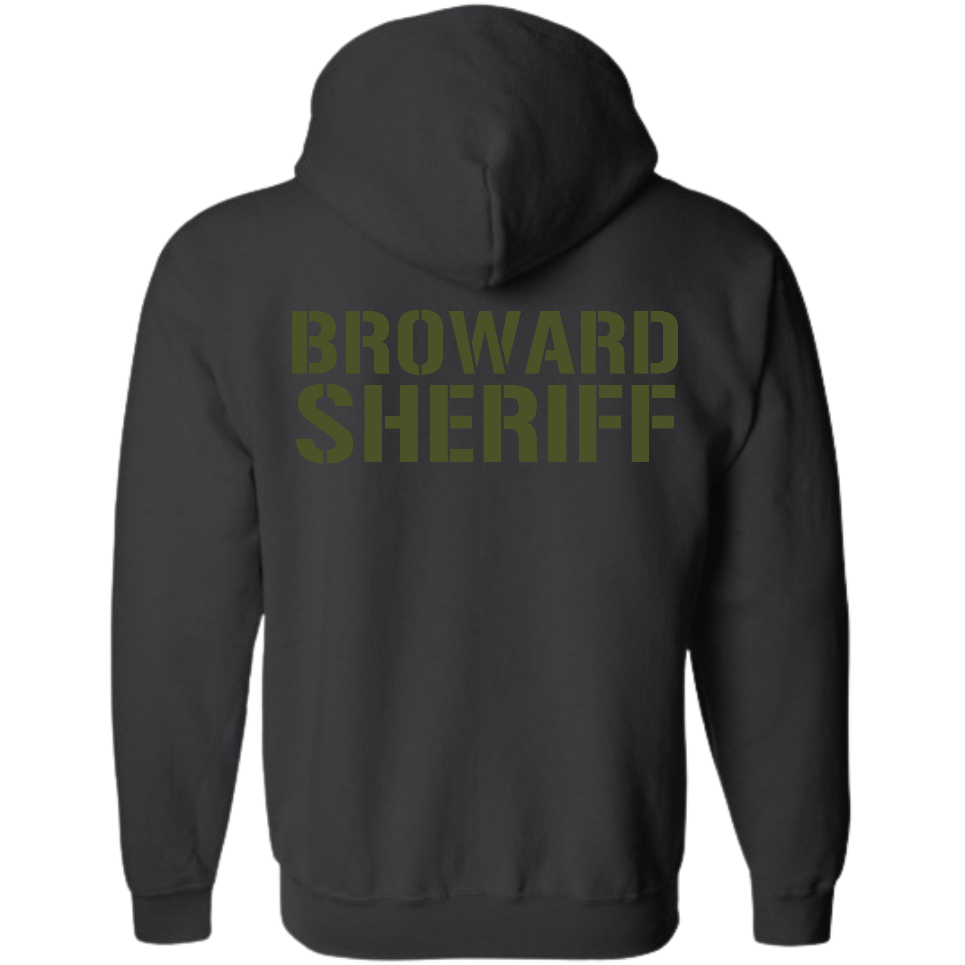 BROWARD SHERIFF'S OFFICE BLACK + GREEN ZIP UP