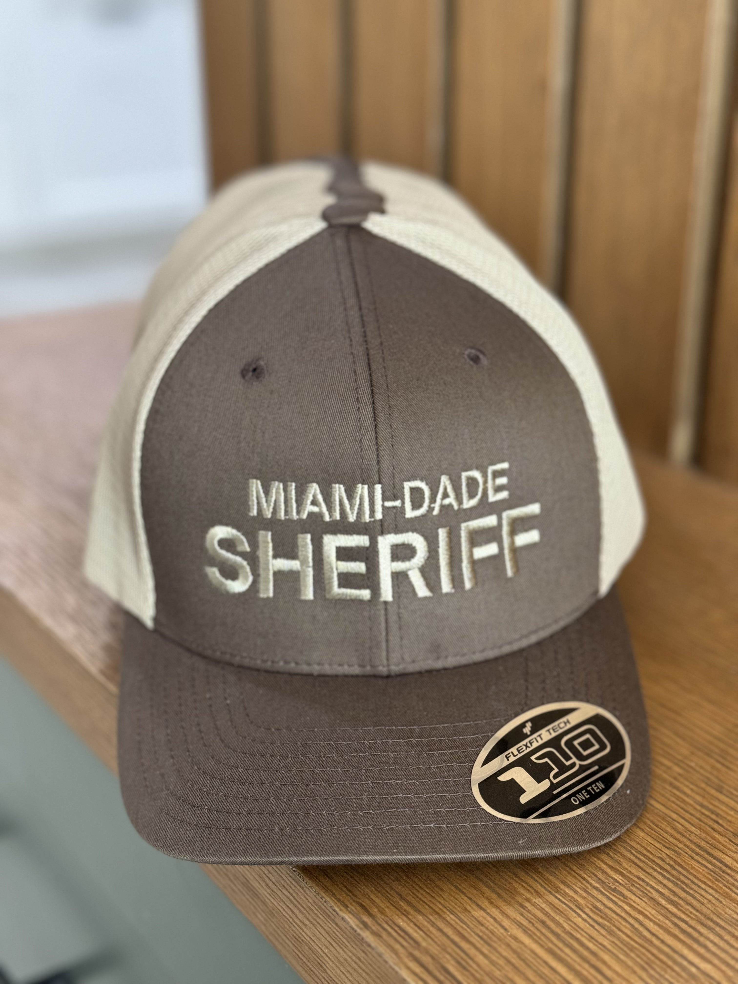 MIAMI-DADE SHERIFF WORDS BROWN MESH SNAPBACK
