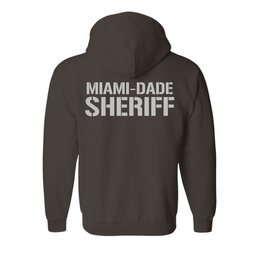 MIAMI-DADE SHERIFF BROWN + SILVER ZIP UP