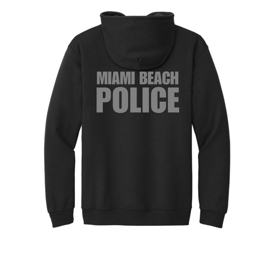 MIAMI BEACH POLICE BLACK + SILVER ZIP UP
