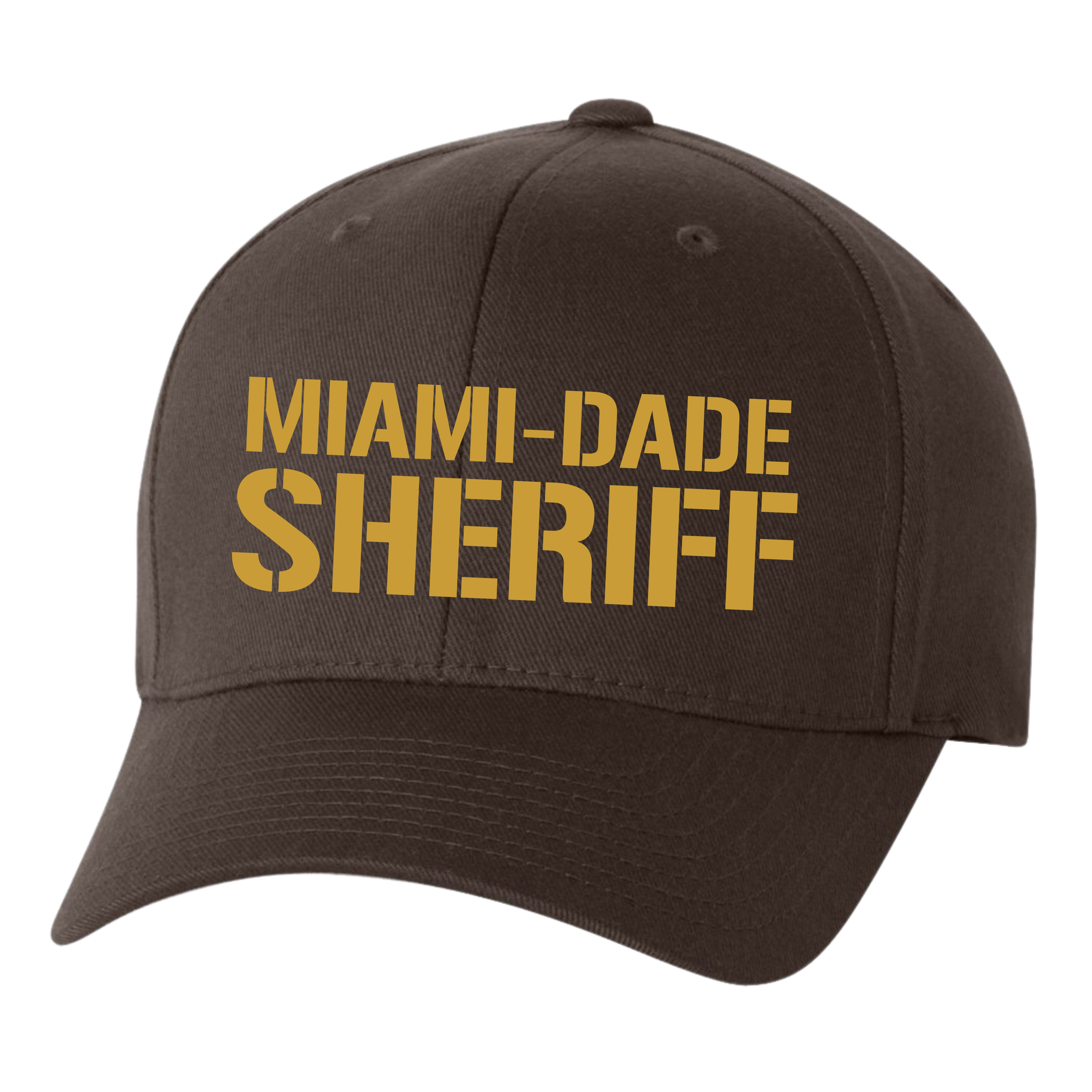 presale test - MIAMI-DADE SHERIFF GOLD HAT: FITTED BROWN