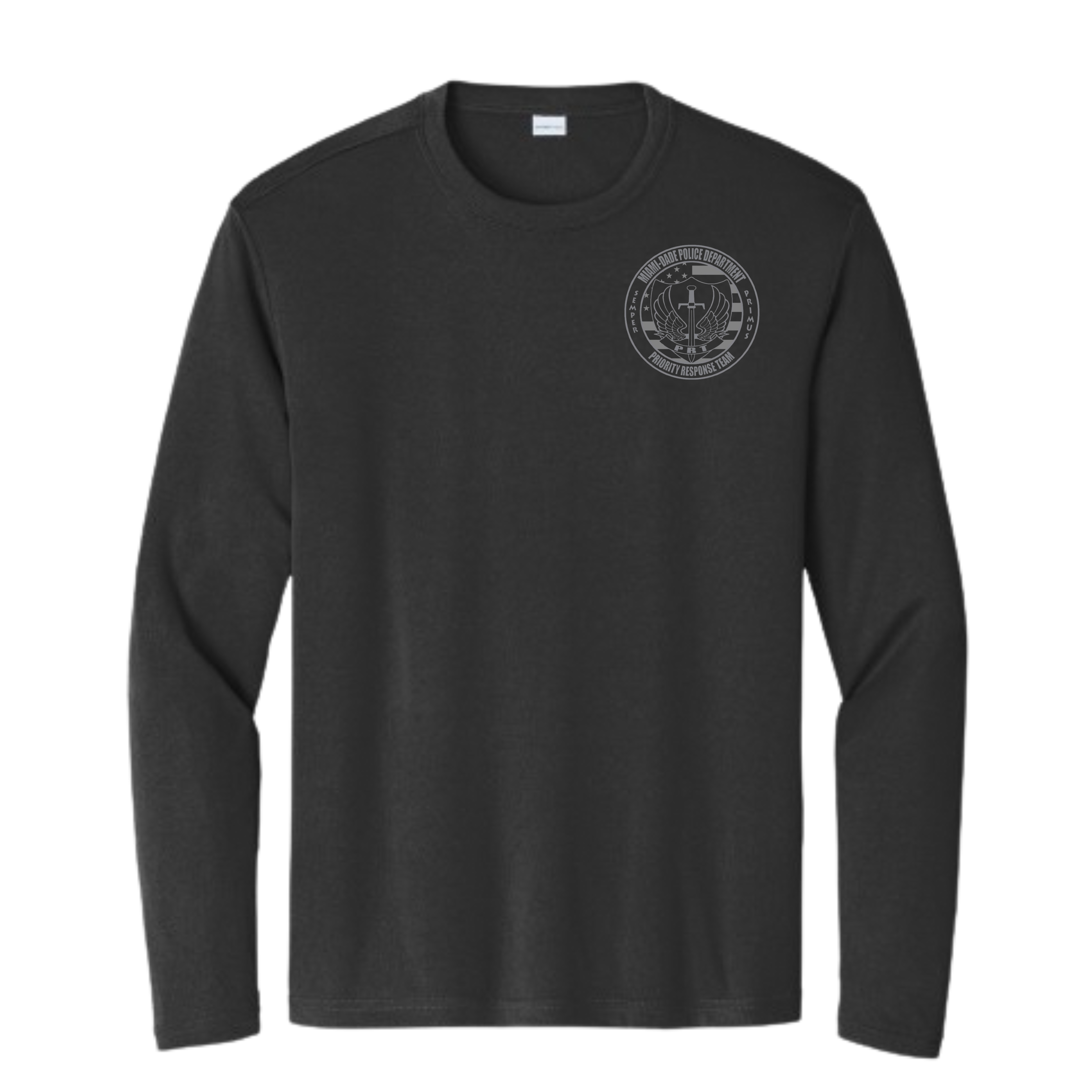 MIAMI-DADE POLICE PRT DRI FIT BLACK LONG SLEEVE
