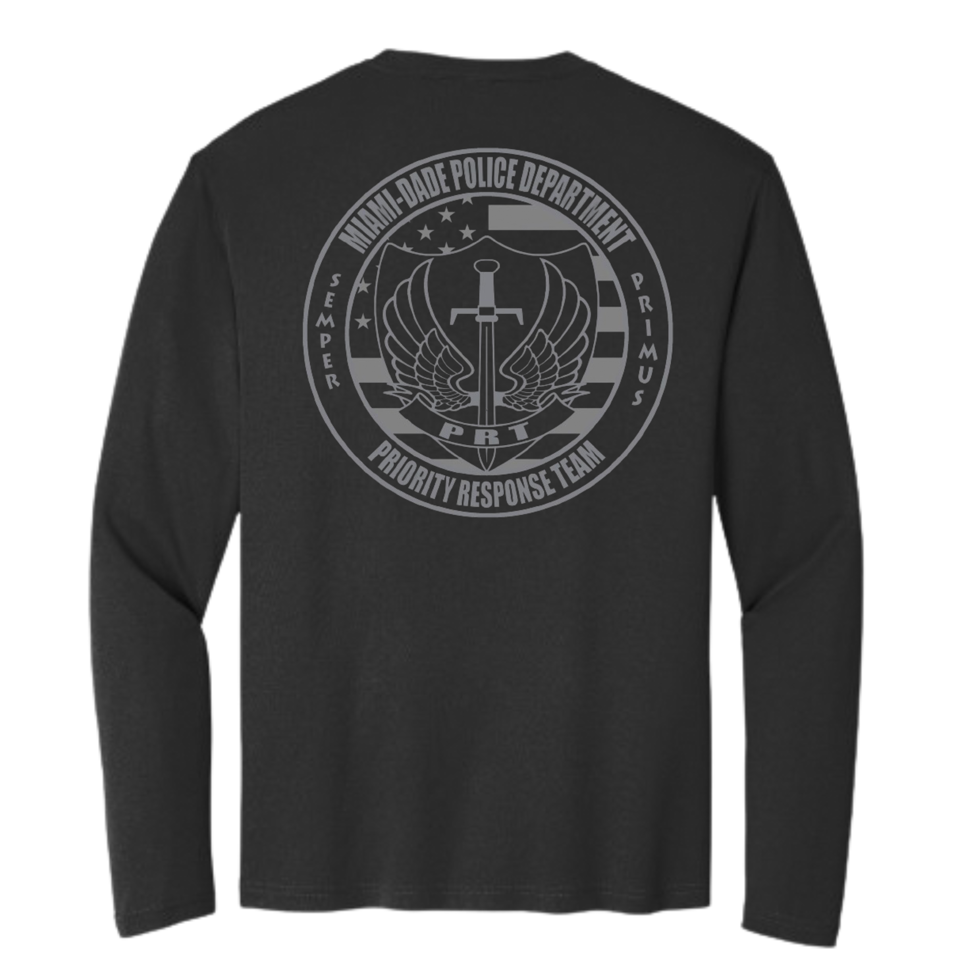 MIAMI-DADE POLICE PRT DRI FIT BLACK LONG SLEEVE