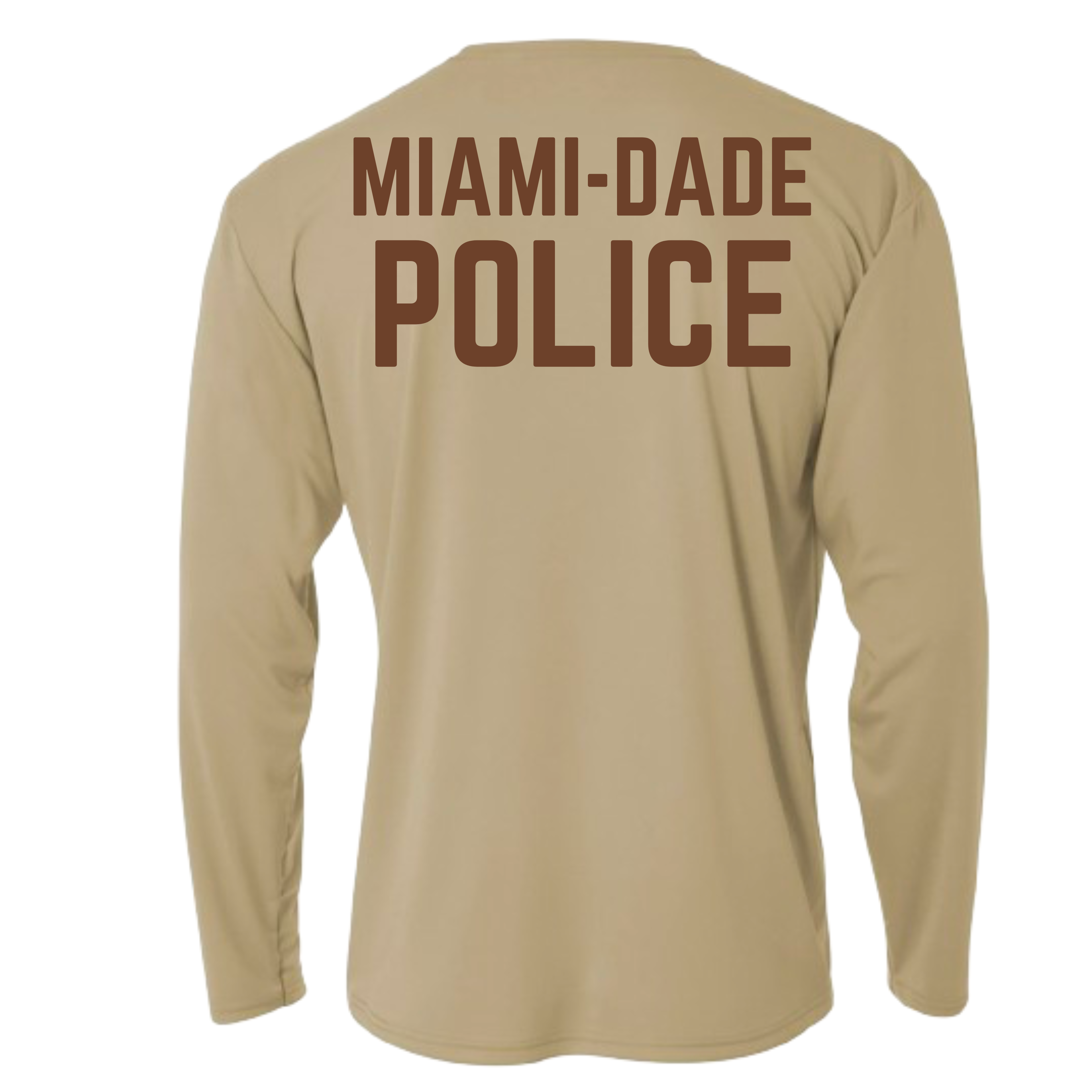 MIAMI-DADE POLICE DRI FIT BROWN LONG SLEEVE