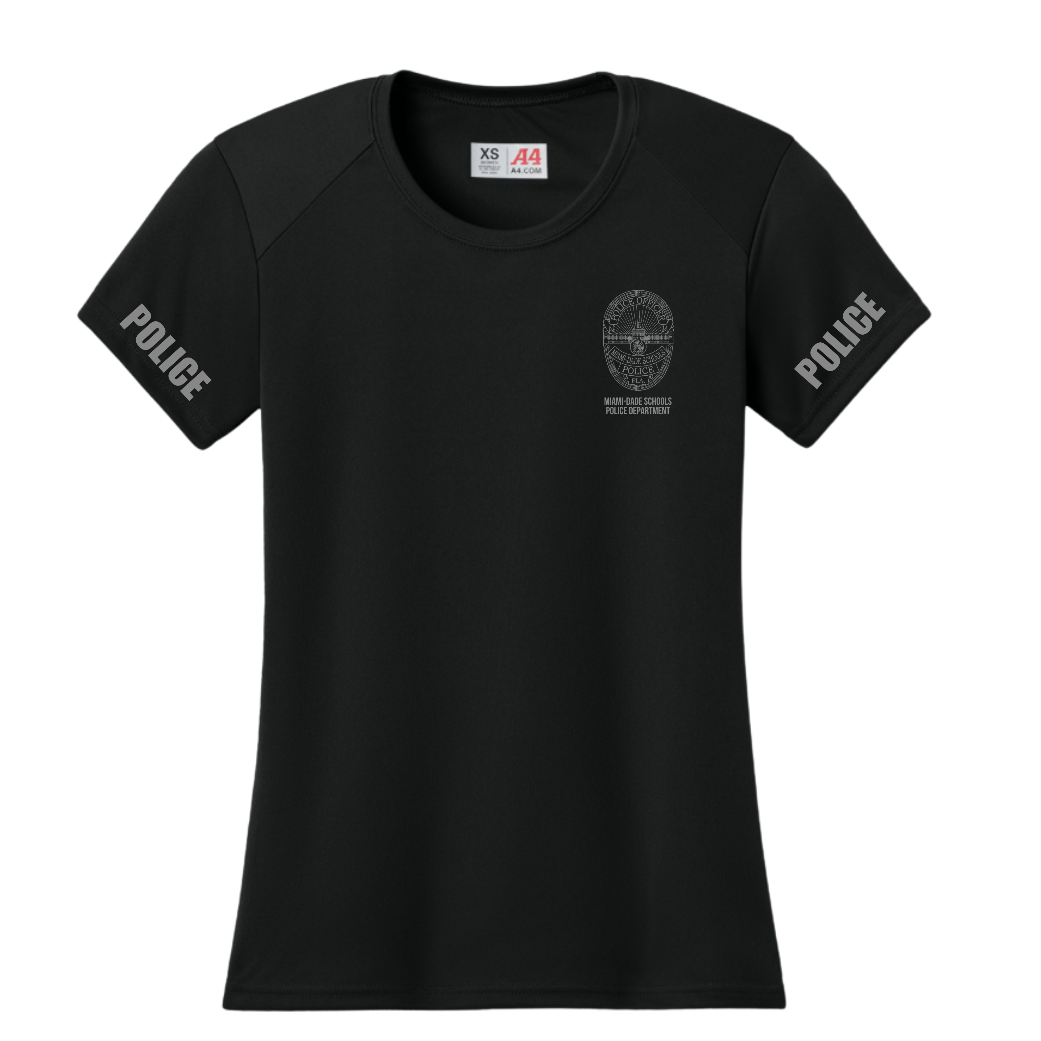 MIAMI-DADE SCHOOLS POLICE DEPARTMENT: WOMEN DRI FIT CREW NECK SHORT SLEEVE (ROUND NECK)