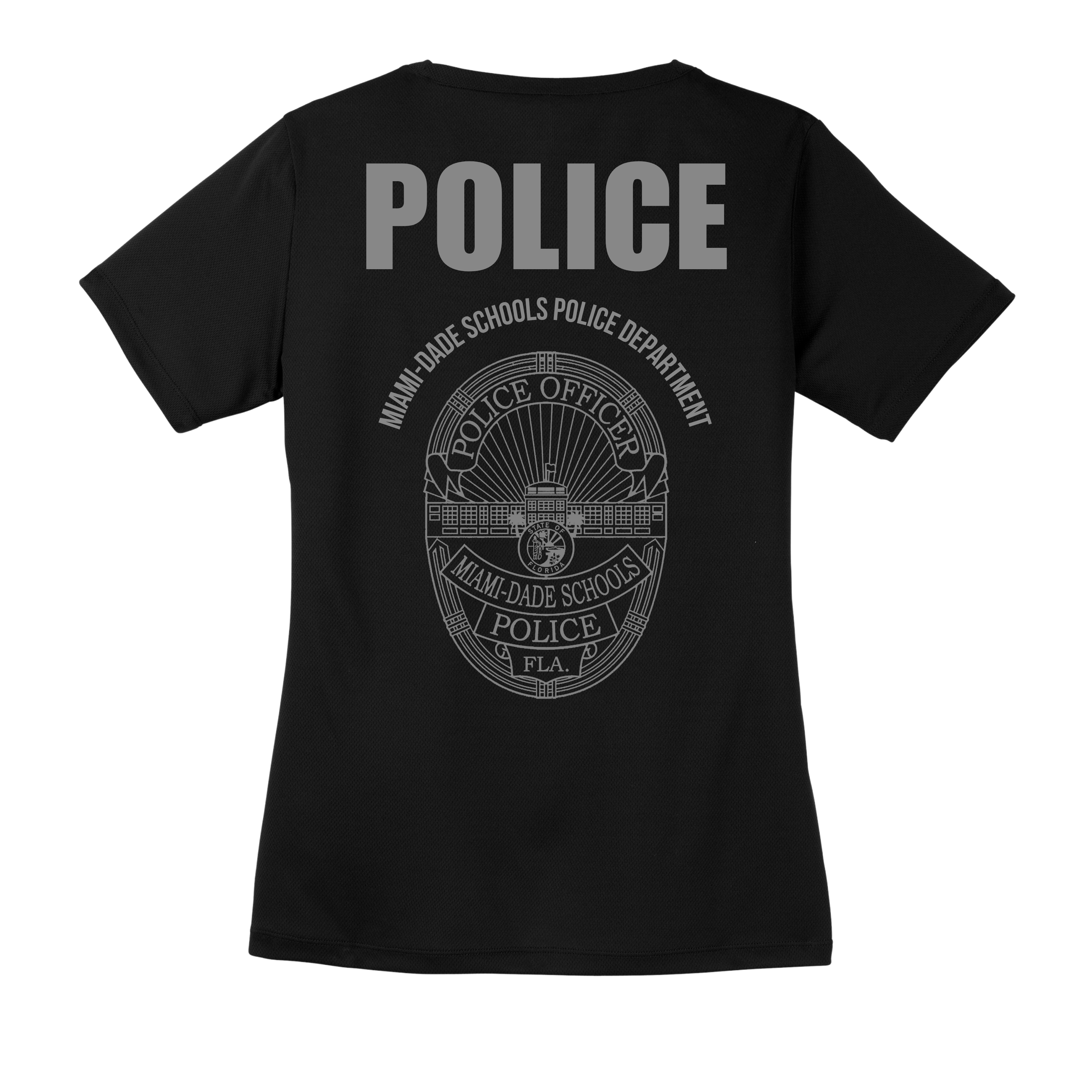 MIAMI-DADE SCHOOLS POLICE DEPARTMENT: WOMEN DRI FIT V NECK SHORT SLEEVE