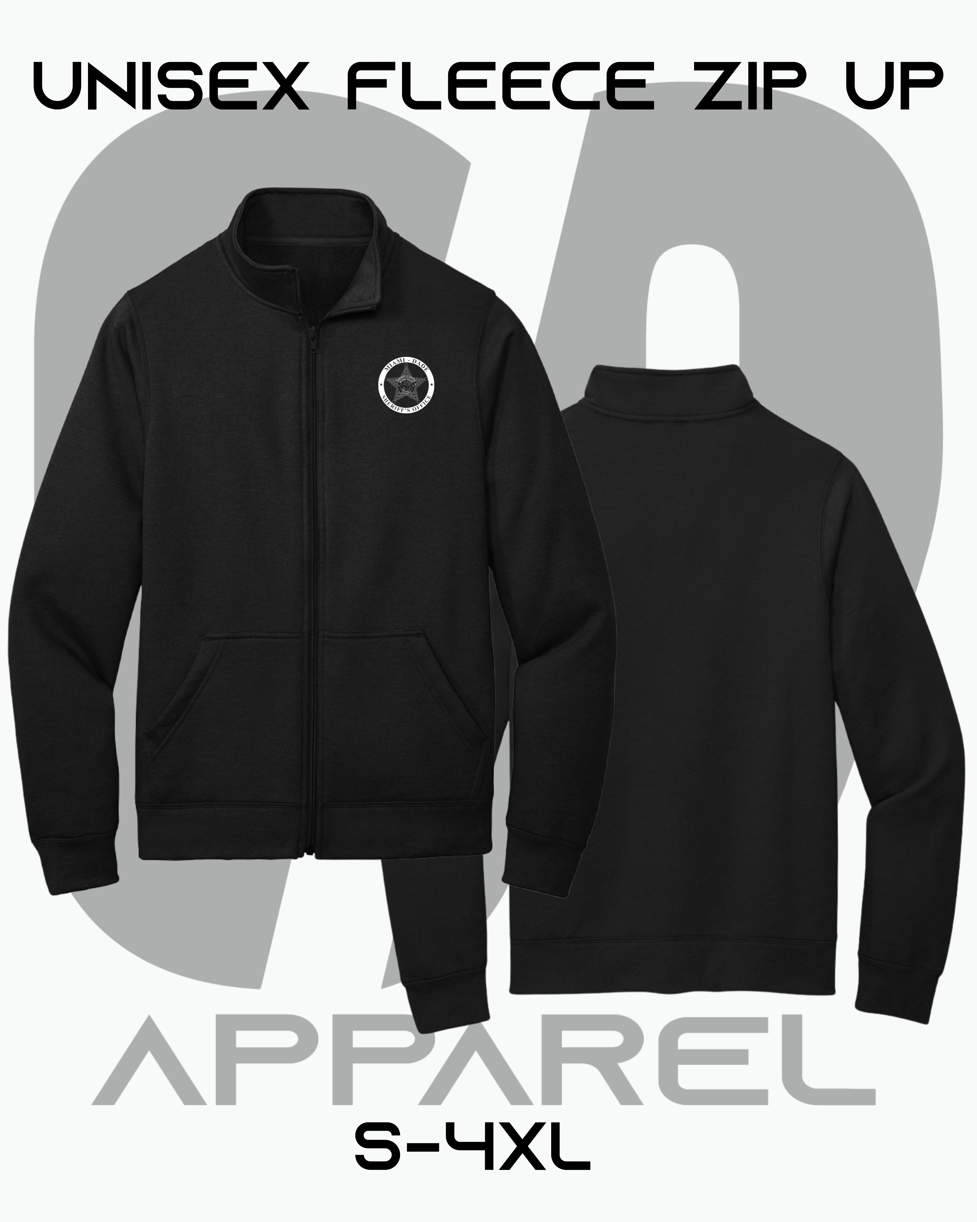 MIAMI-DADE SHERIFF’S OFFICE: CIVILIAN UNISEX FLEECE ZIP UP