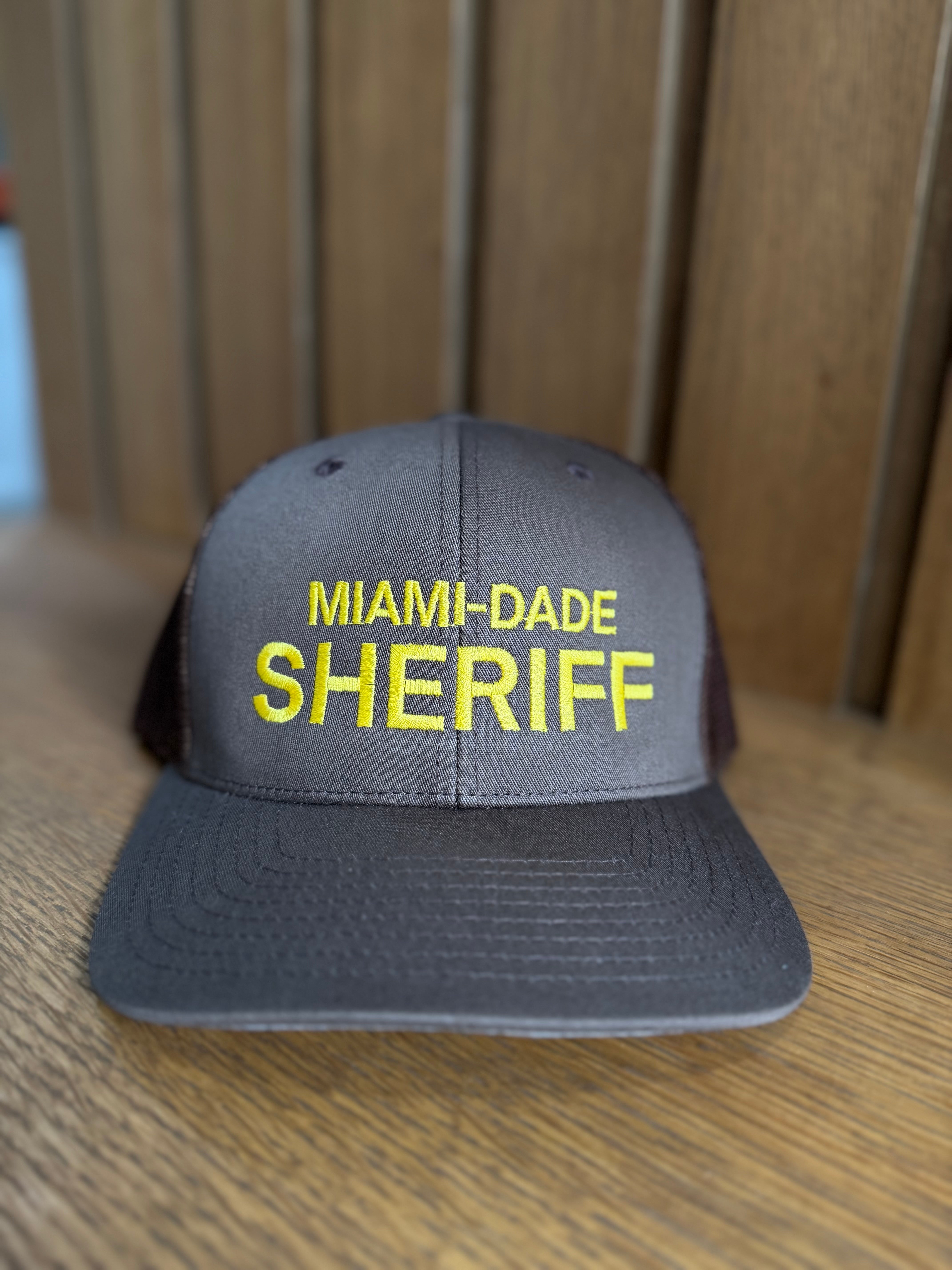 MIAMI-DADE SHERIFF'S OFFICE: FLEXFIT MESH FITTED HAT: WORDS