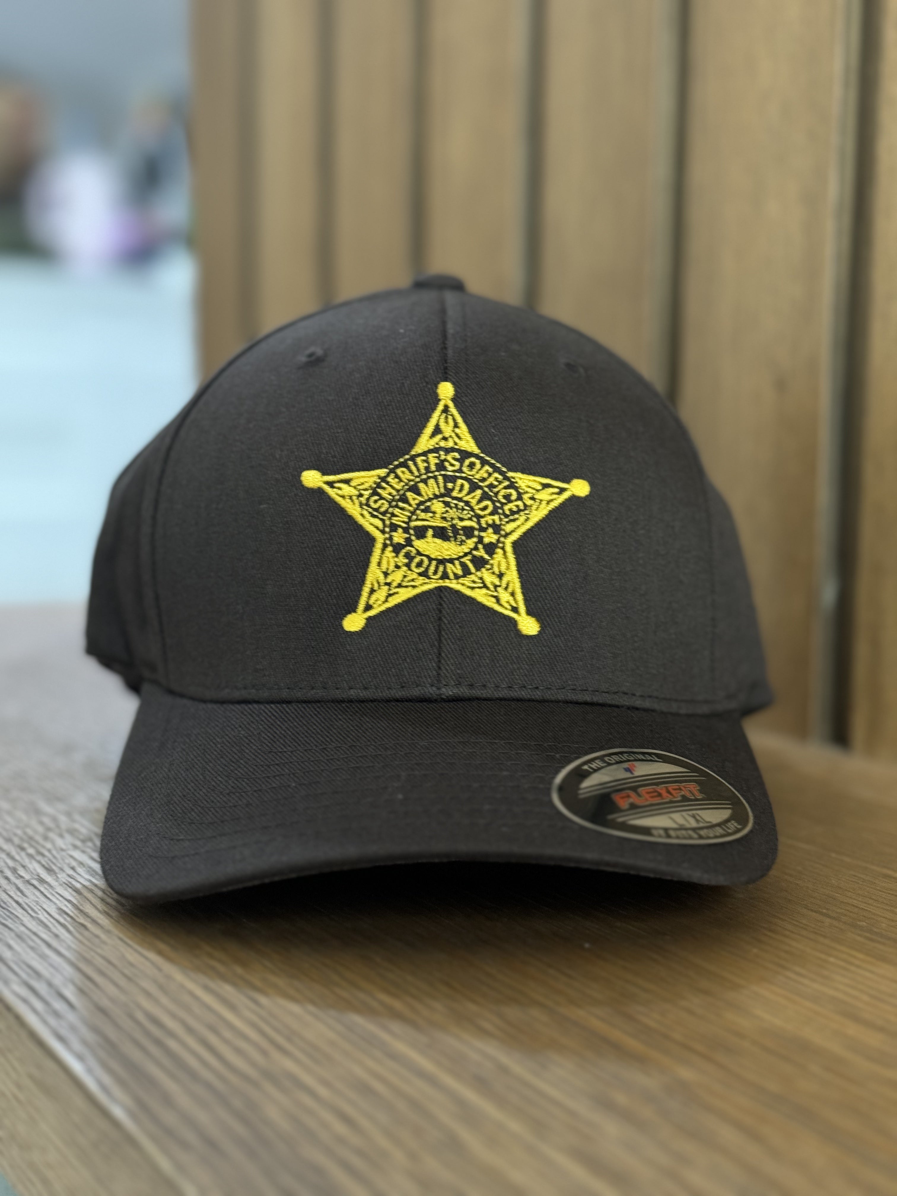 MIAMI-DADE SHERIFF GOLD STAR HAT: FITTED BROWN