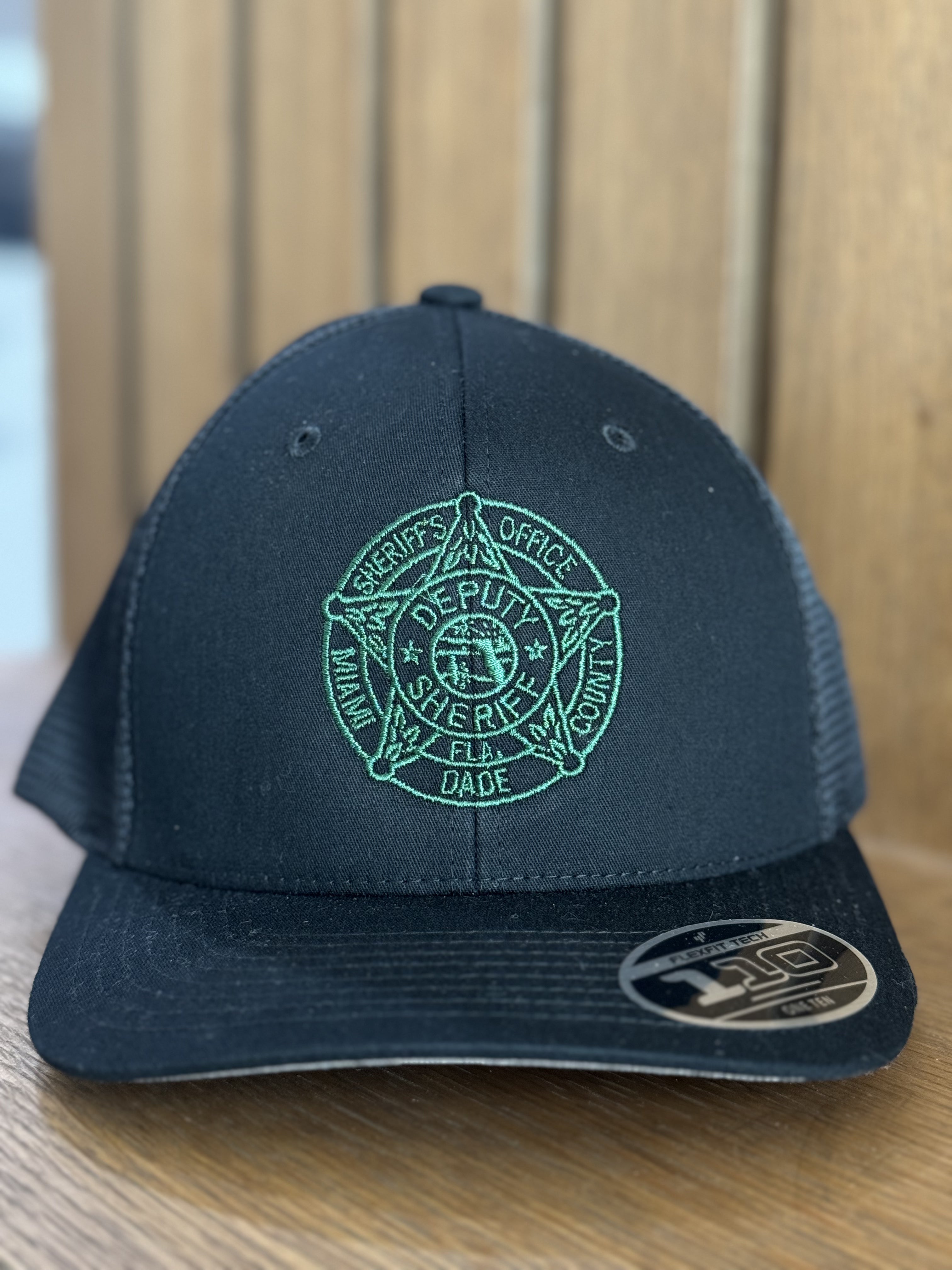 Limited Edition Black SnapBack Hat with Hunter Green MDPD insignia