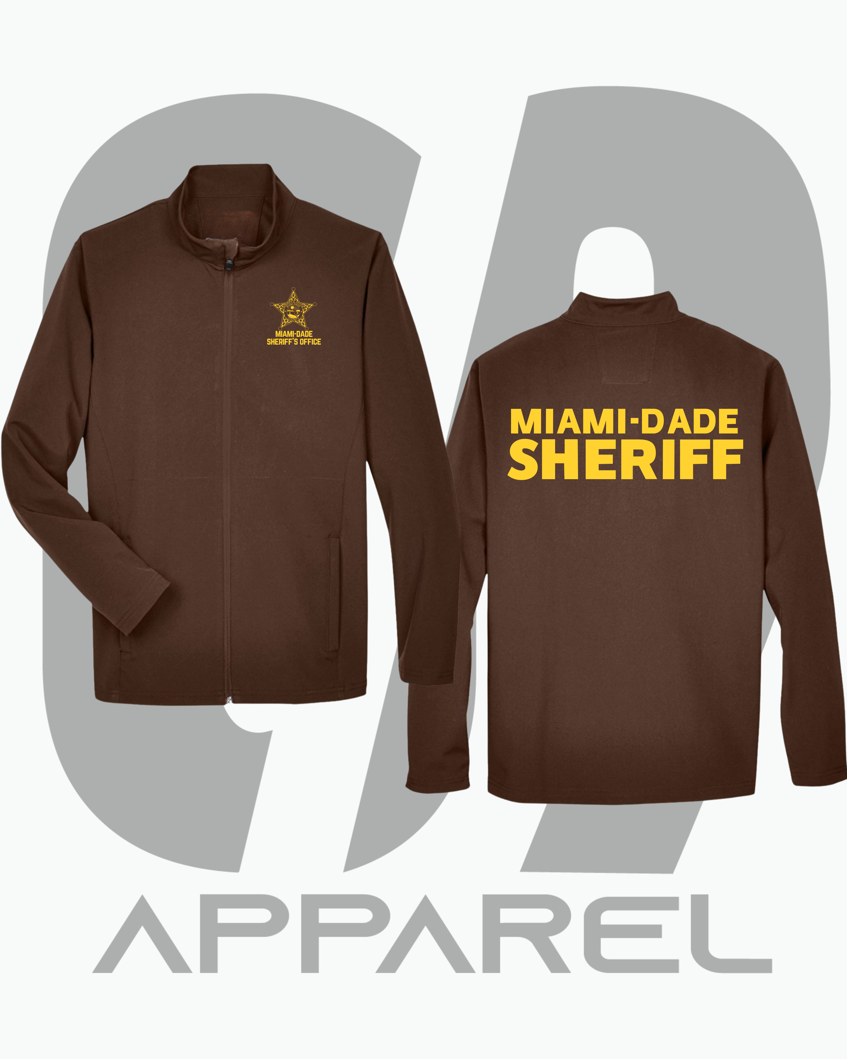 MIAMI-DADE SHERIFF’S OFFICE: RAIN JACKET BROWN + GOLD
